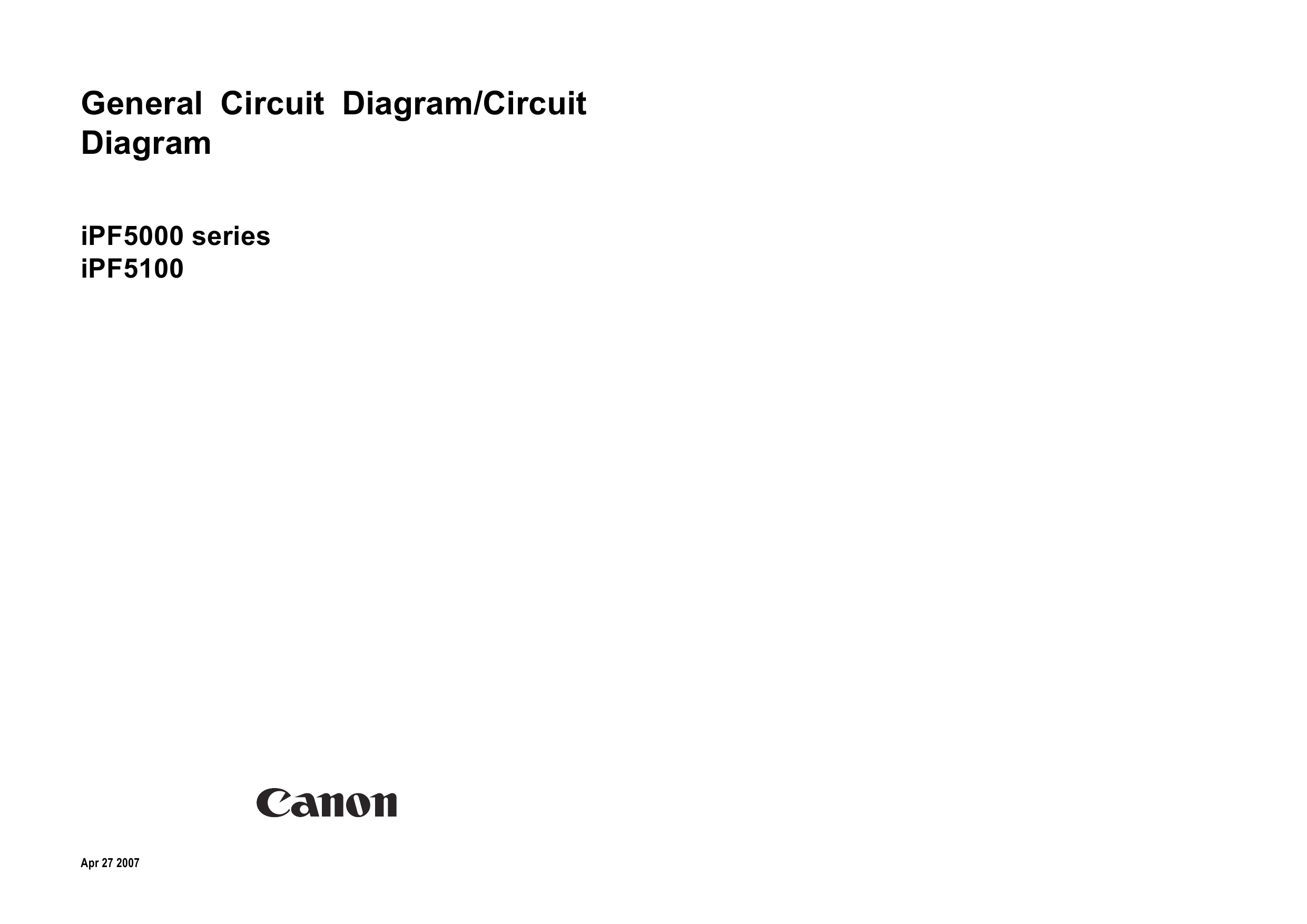 Canon ImagePROGRAF iPF5100 Circuit Diagram-1